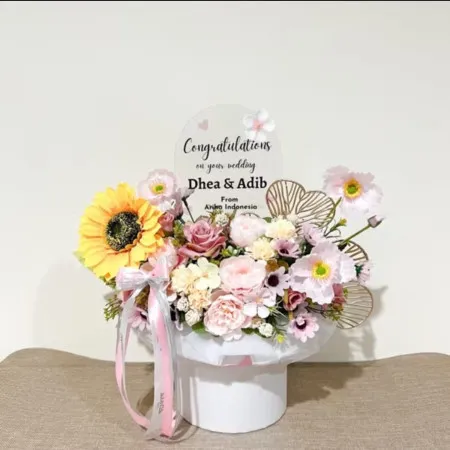 Bloom Box Akrilik Ucapan Wedding Neglasari